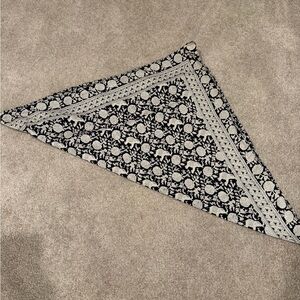Black and White Patterned Bandana